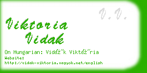 viktoria vidak business card